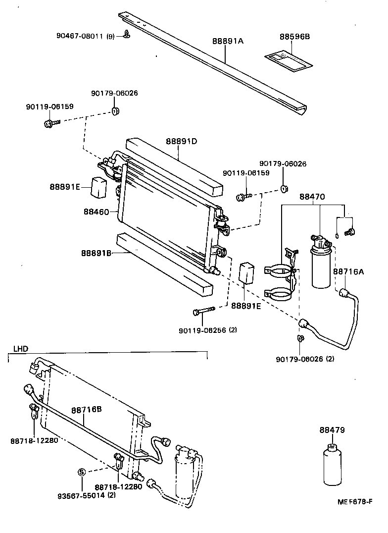 88460-35130 CONDENSER ASSY, COOLER product image