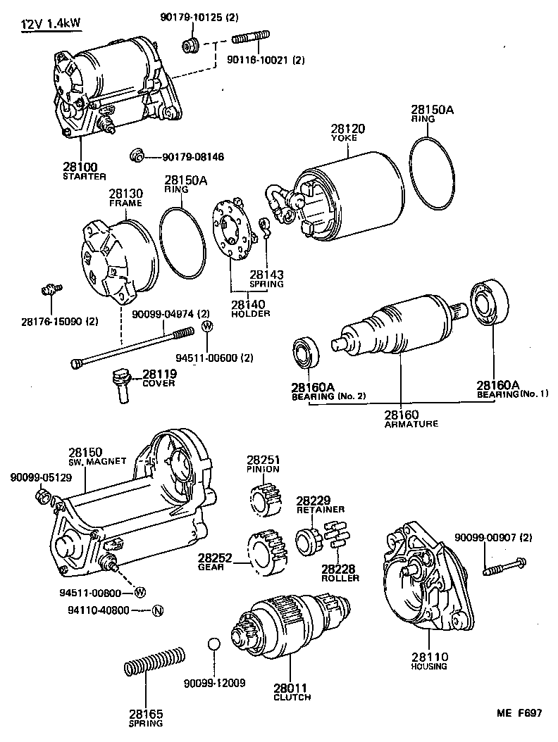 28150-56191 SWITCH ASSY, MAGNET STARTER product image