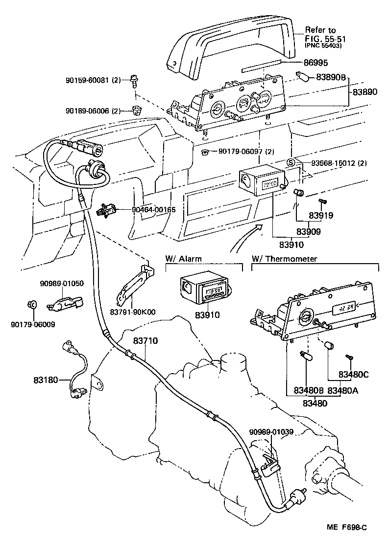 83242-90K07 TACHOMETER ASSY, ENGINE product image
