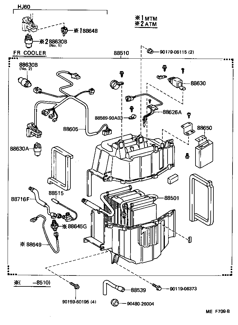 87104-90A05 MOTOR SUB-ASSY, COOLER BLOWER, NO.1 product image