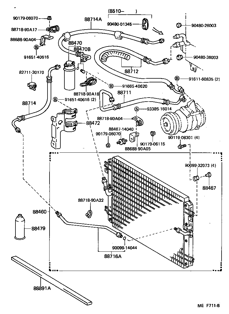 88578-90A02 PACKING A (FOR COOLER) product image