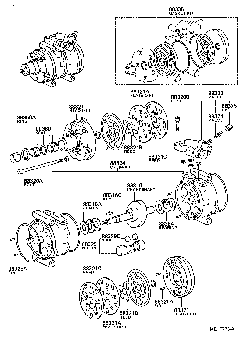 88320-60201 COMPRESSOR ASSY, COOLER product image