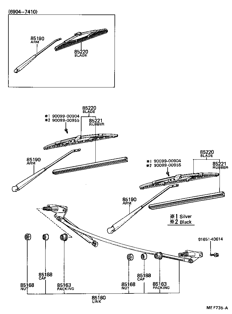 85221-10040 BLADE, WINDSHIELD WIPER product image