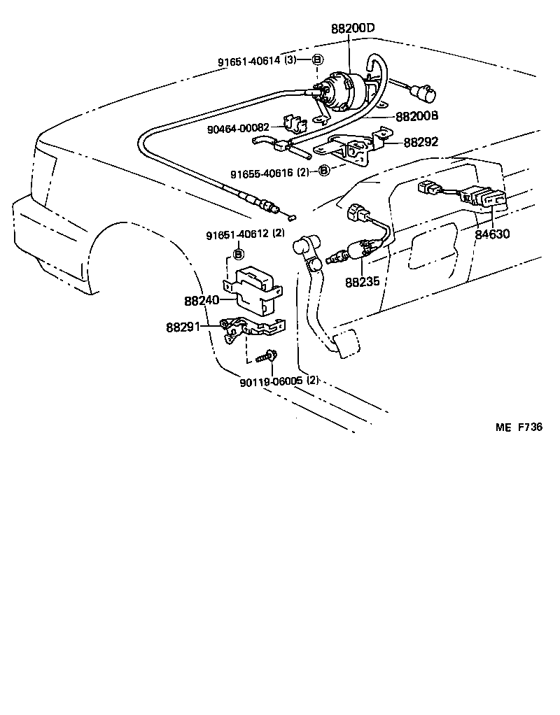 88292-16010 BRACKET, CRUISE CONTROL(AUTO DRIVE), NO.2 product image