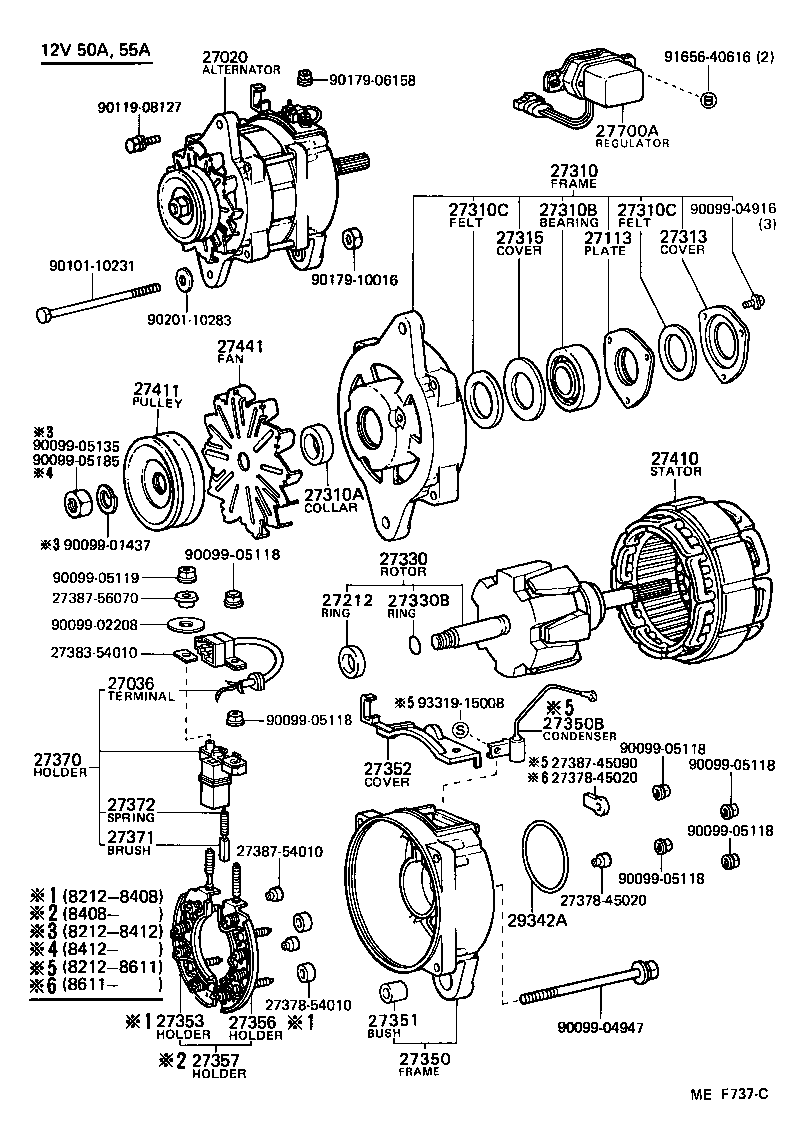 27020-54210 ALTERNATOR ASSY product image