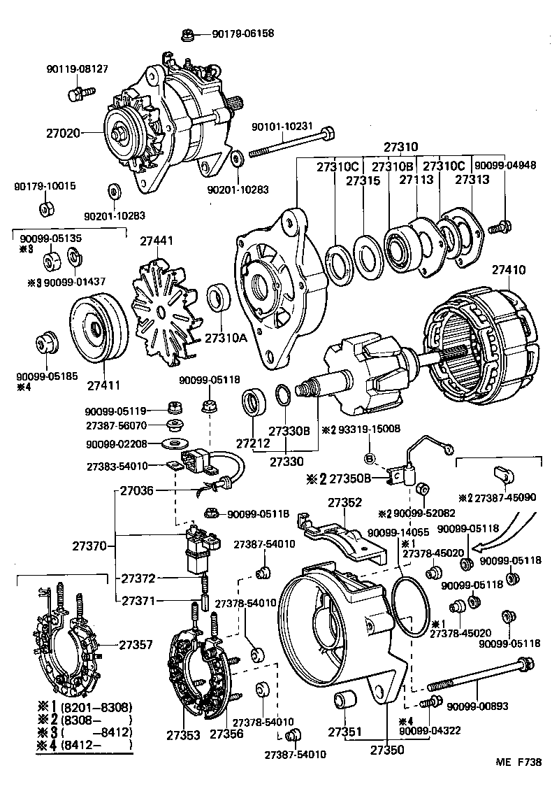 27020-46033 ALTERNATOR ASSY product image