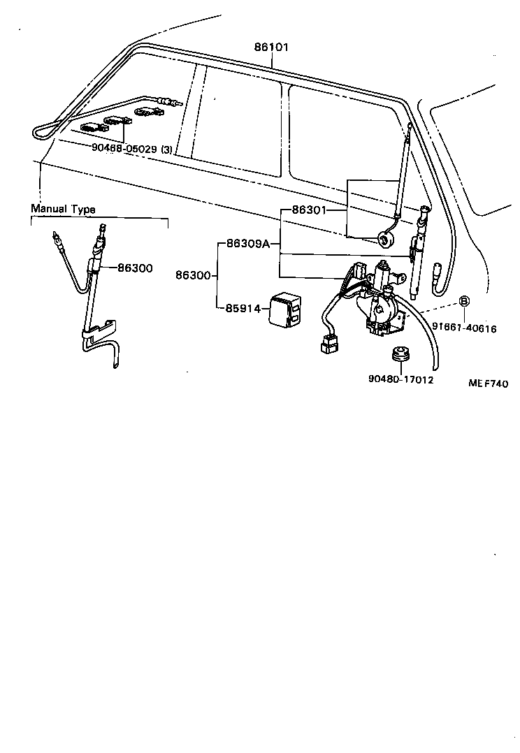 86300-91602 ANTENNA ASSY, W/HOLDER product image