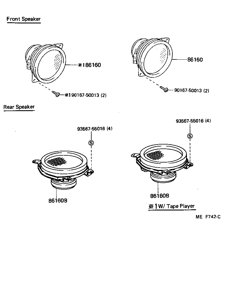 86150-10100 SPEAKER ASSY, REAR product image
