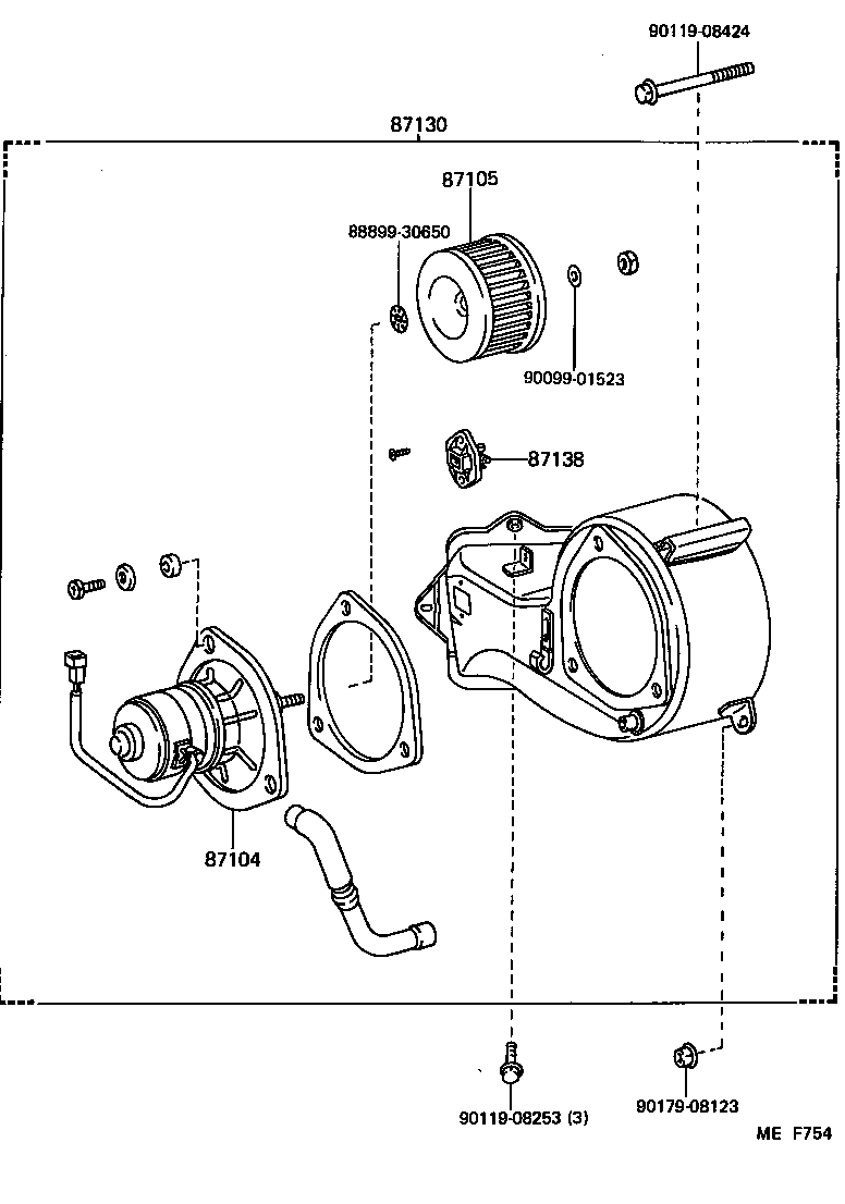 88660-30360 SERVO ASSY, AIR CONDITIONER product image