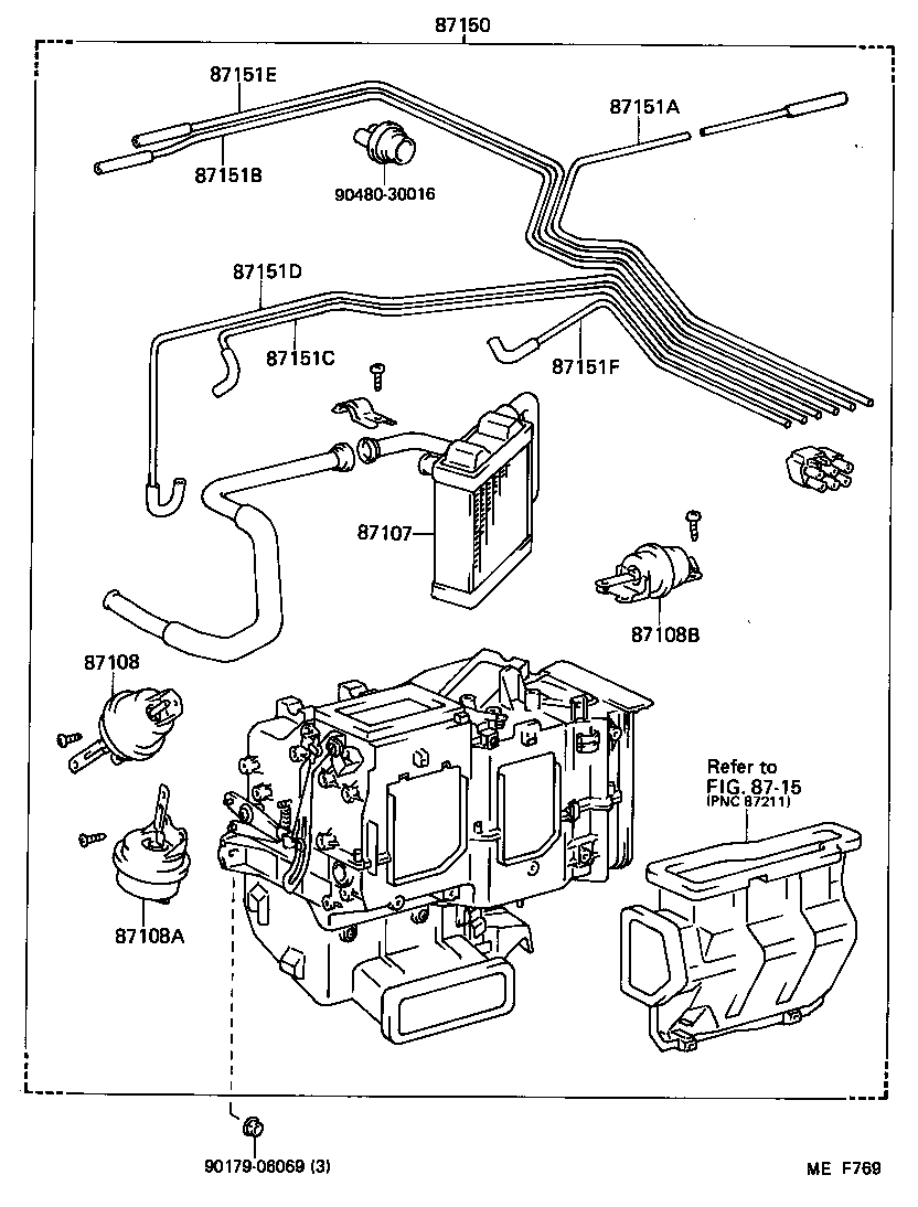 87107-30360 UNIT SUB-ASSY, HEATER RADIATOR product image