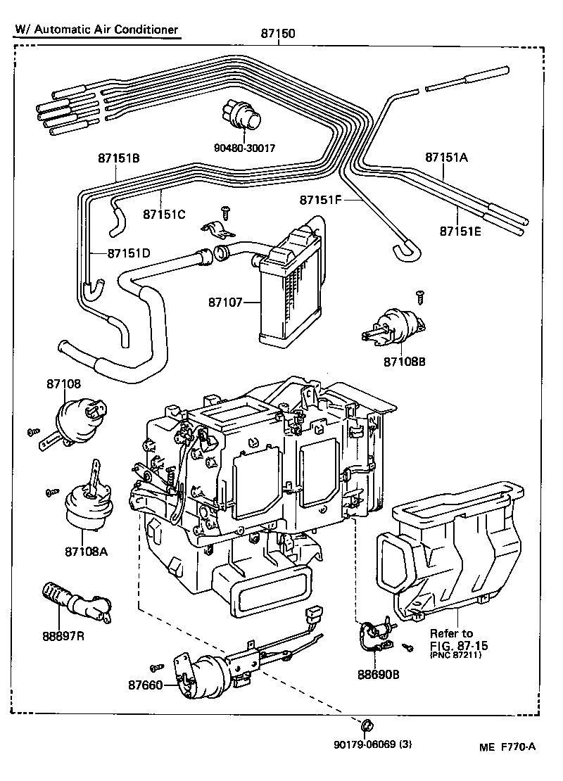 87107-30360 UNIT SUB-ASSY, HEATER RADIATOR product image