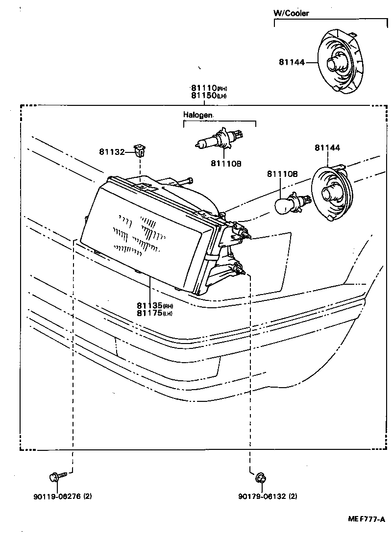 81150-80432 HEADLAMP ASSY, LH product image