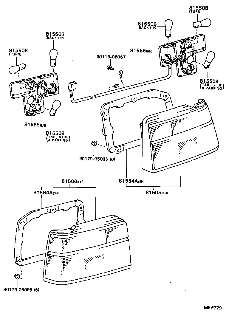 81565-1A151 SOCKET & WIRE SUB-ASSY, REAR COMBINATION LAMP, LH product image