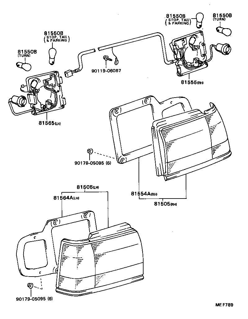 81565-1A321 SOCKET & WIRE SUB-ASSY, REAR COMBINATION LAMP, LH product image