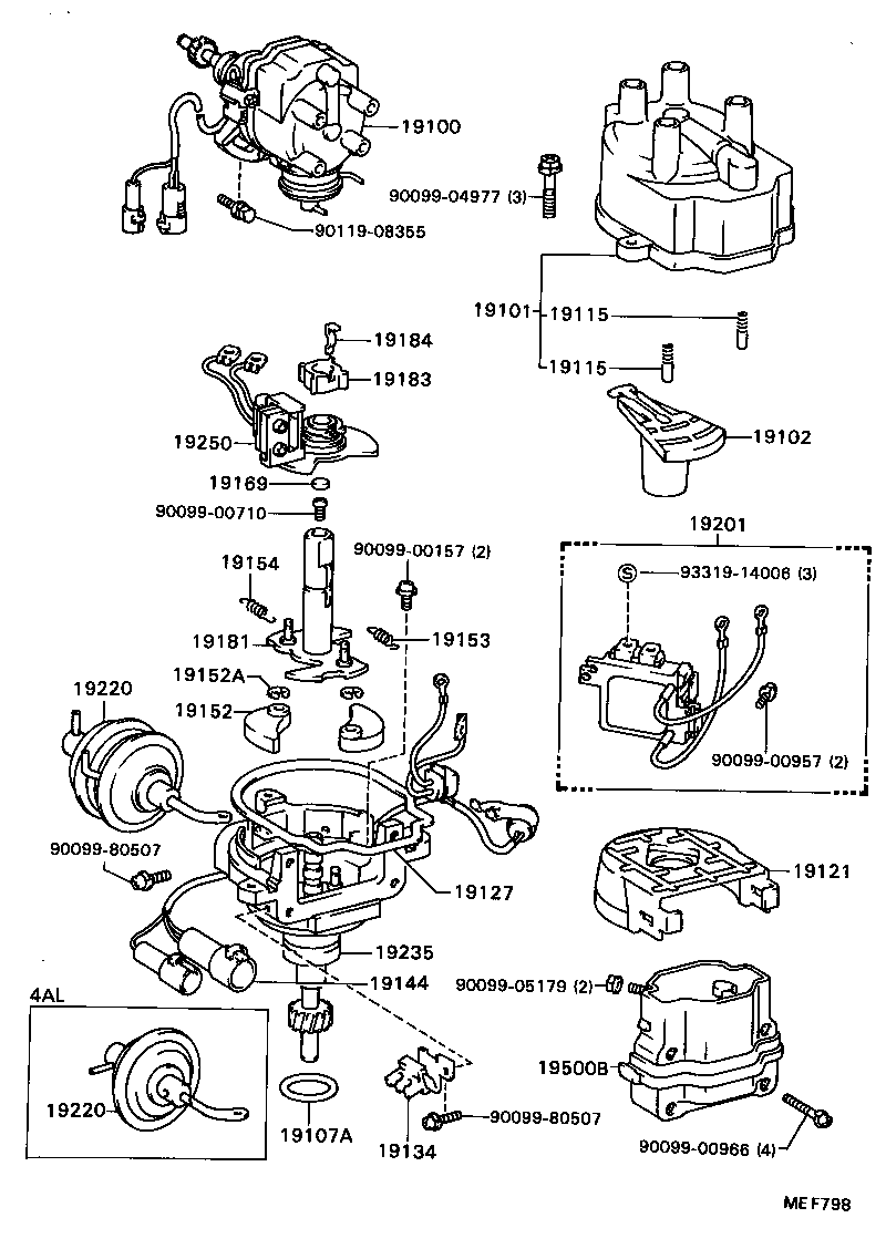 19102-73020 ROTOR SUB-ASSY, DISTRIBUTOR product image