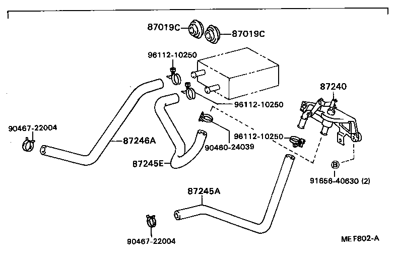 88670-12090 VALVE ASSY, HEATER WATER product image