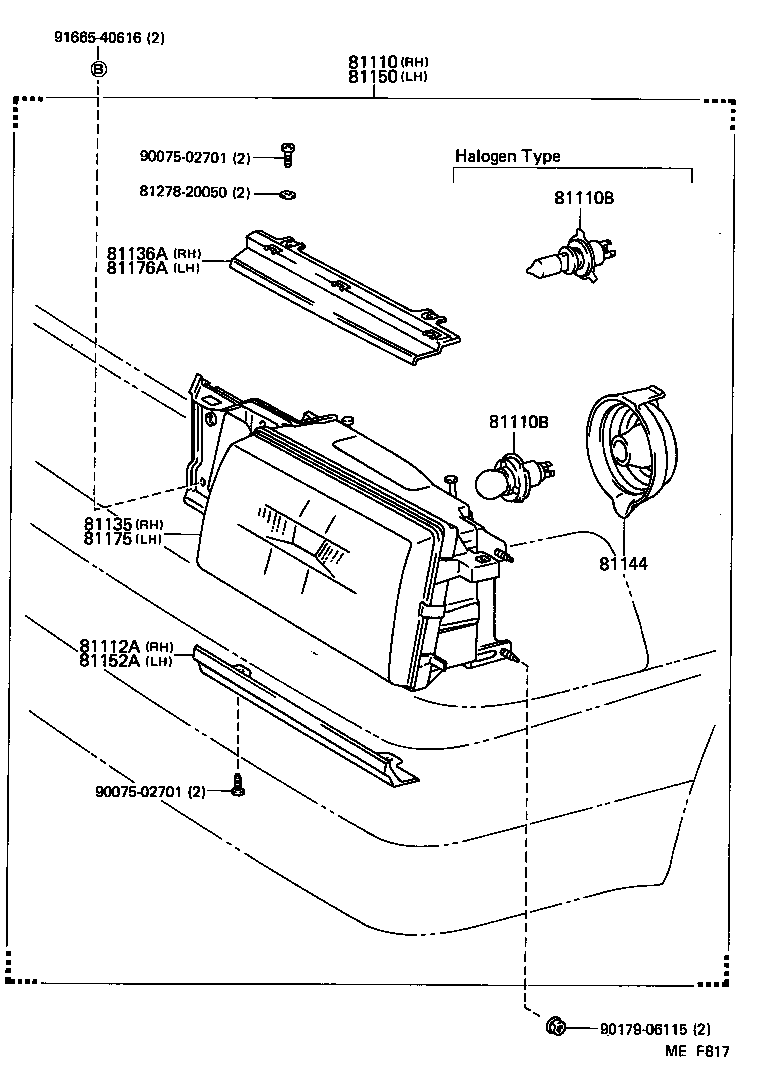 81110-80331 HEADLAMP ASSY, RH product image