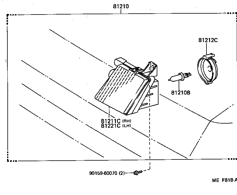 81211-12030 LAMP UNIT, FOG LAMP, RH product image