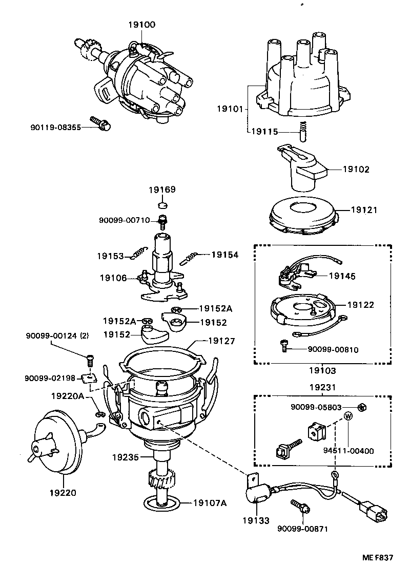 19102-73020 ROTOR SUB-ASSY, DISTRIBUTOR product image