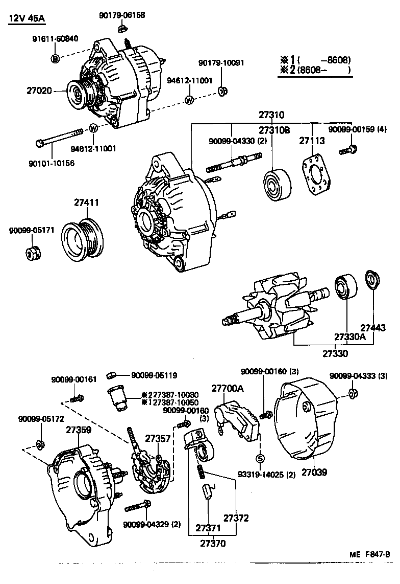 27020-64040 ALTERNATOR ASSY product image