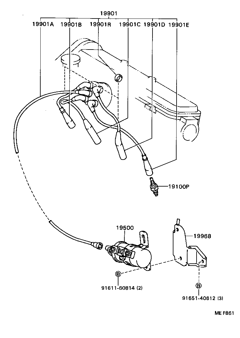 19968-31010 BRACKET, IGNITION COIL product image