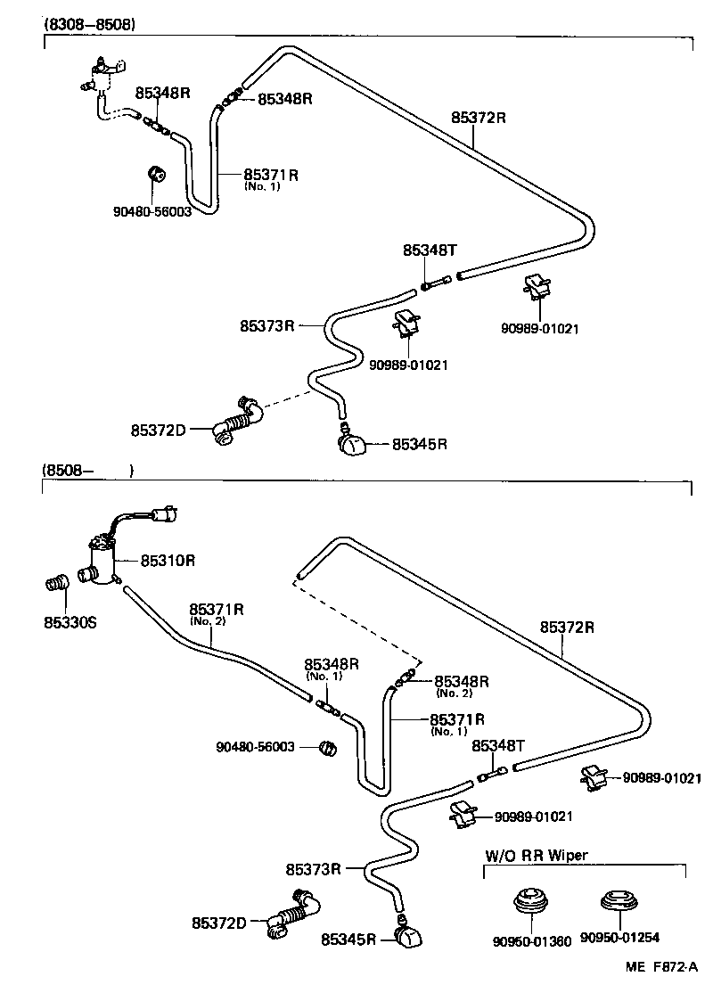 Toyota 85035-12160 NOZZLE, REAR WASHER