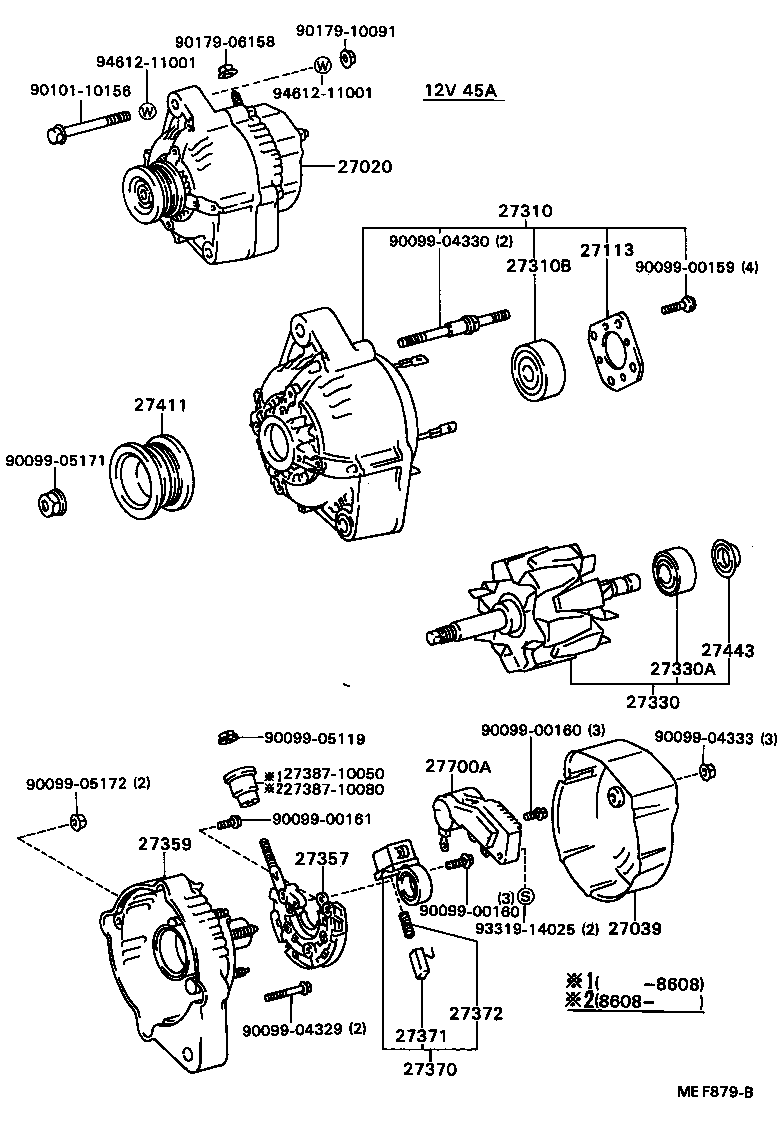 27020-64110 ALTERNATOR ASSY product image
