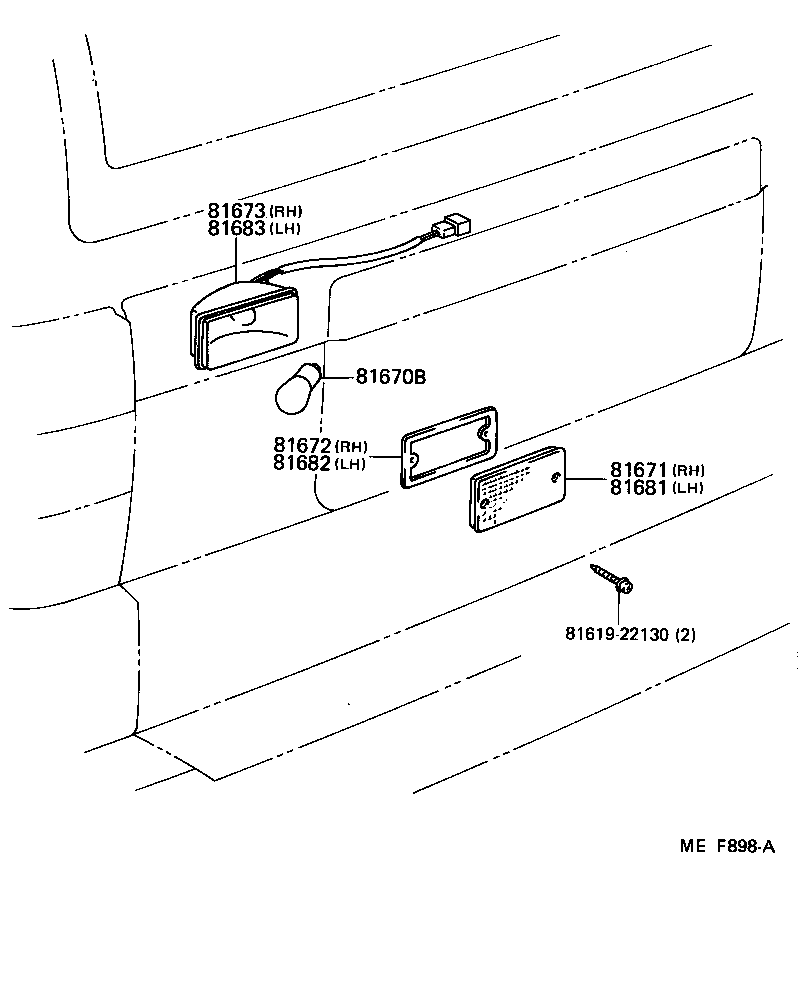 81673-28010 BODY, BACK-UP LAMP, RH product image