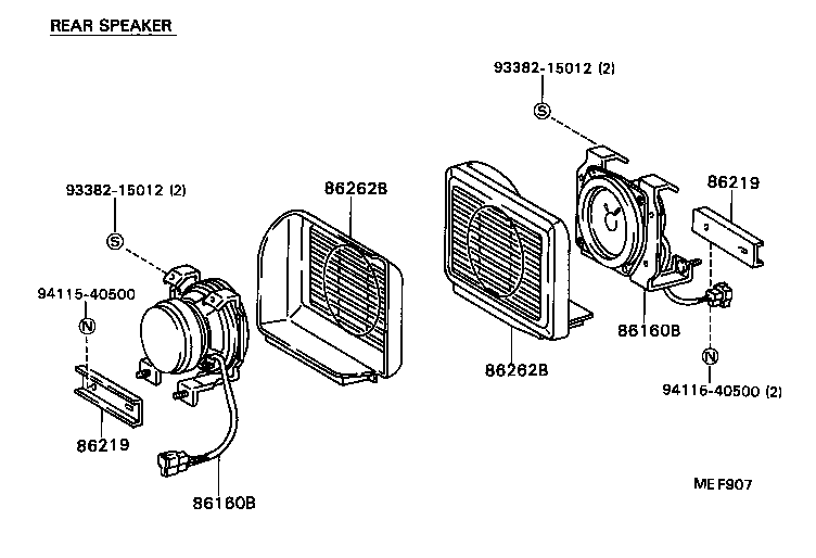 86150-87015 SPEAKER ASSY, REAR product image