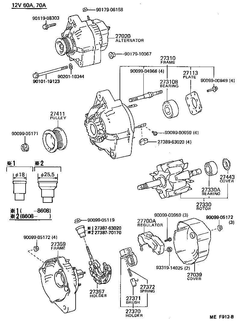 27060-16082 ALTERNATOR ASSY product image