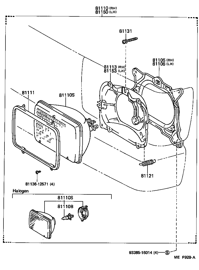 81150-80291 HEADLAMP ASSY, LH product image