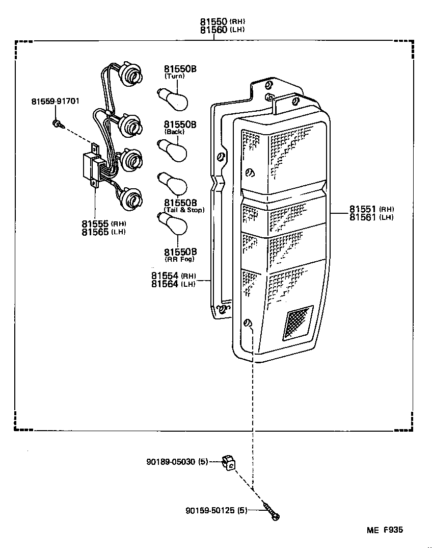 81564-95J02 GASKET, REAR COMBINATION LAMP BODY, LH product image