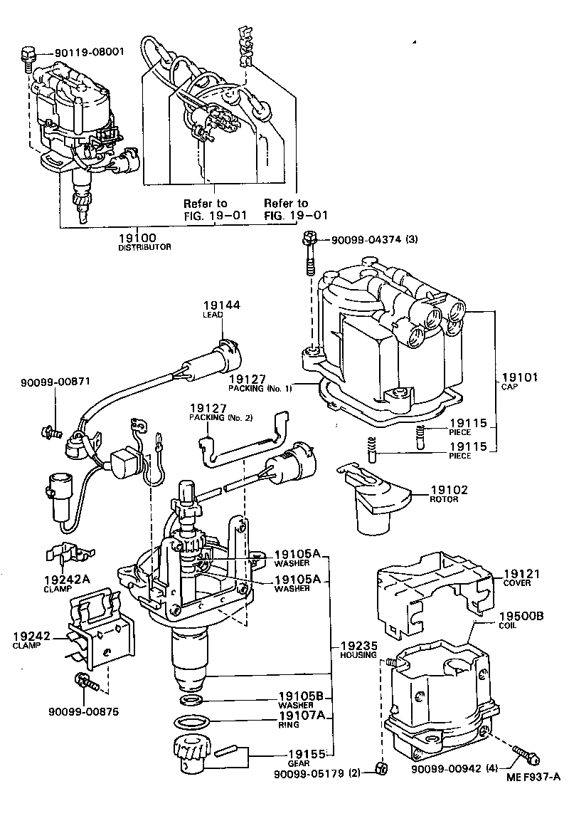 19106-73020 CAM SUB-ASSY, DISTRIBUTOR product image