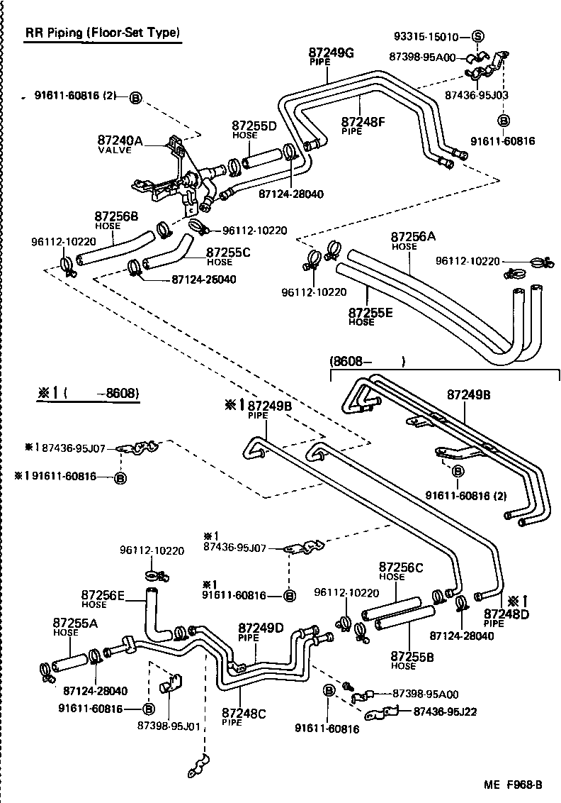 99556-20190 HOSE, REAR HEATER WATER INLET, C product image