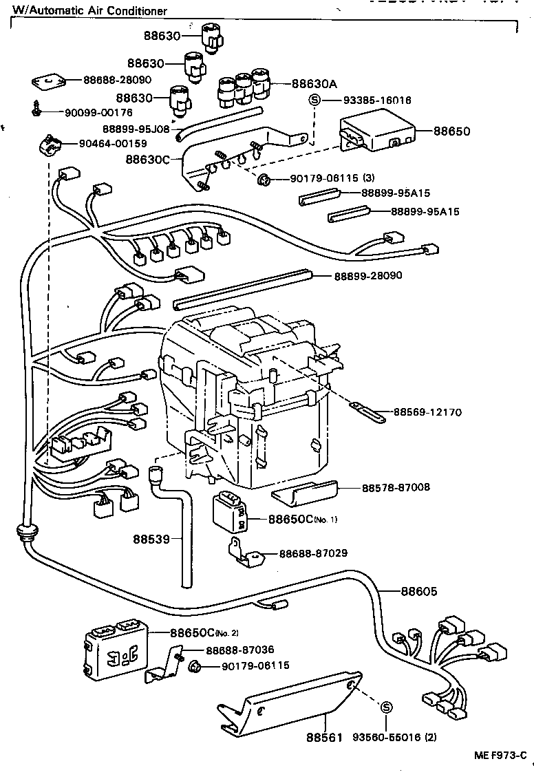 88605-95D09 HARNESS SUB-ASSY, COOLER WIRING, NO.1 product image