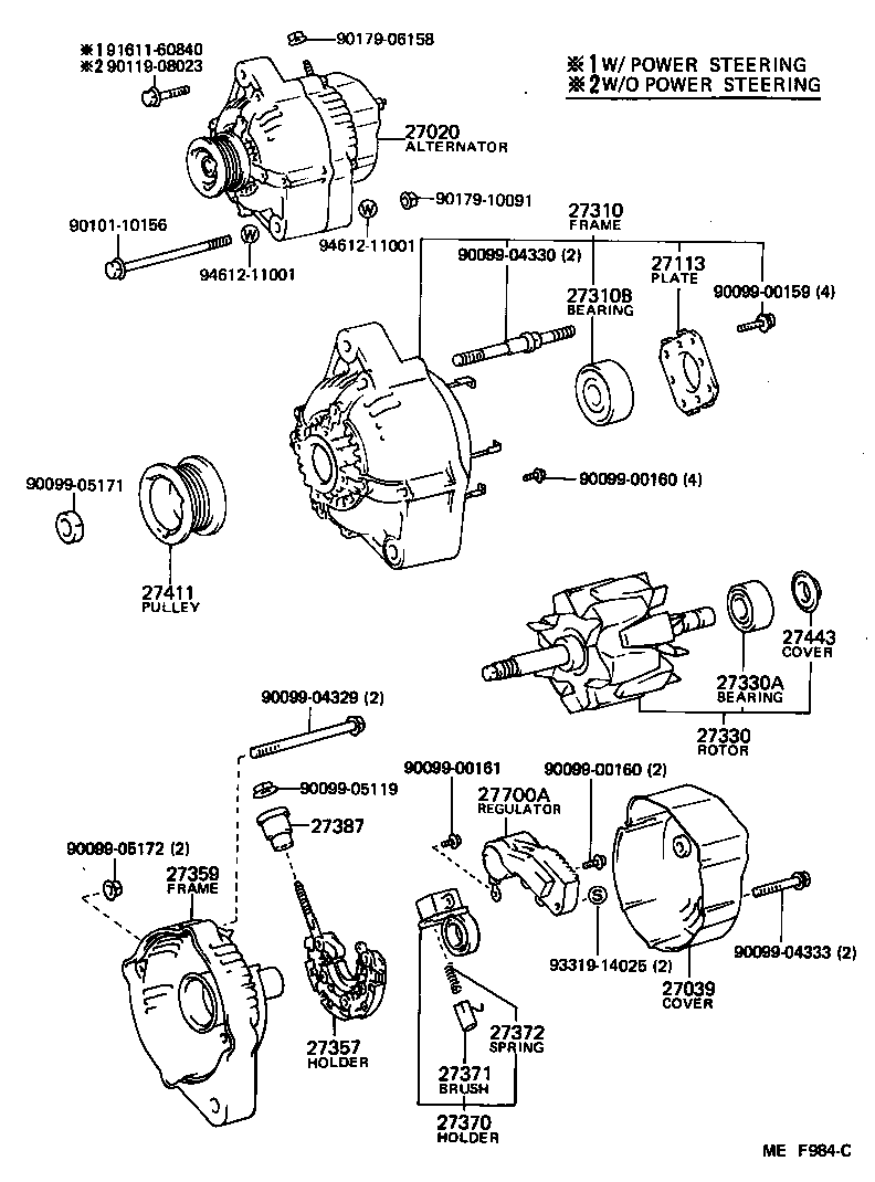 27020-54270 ALTERNATOR ASSY product image