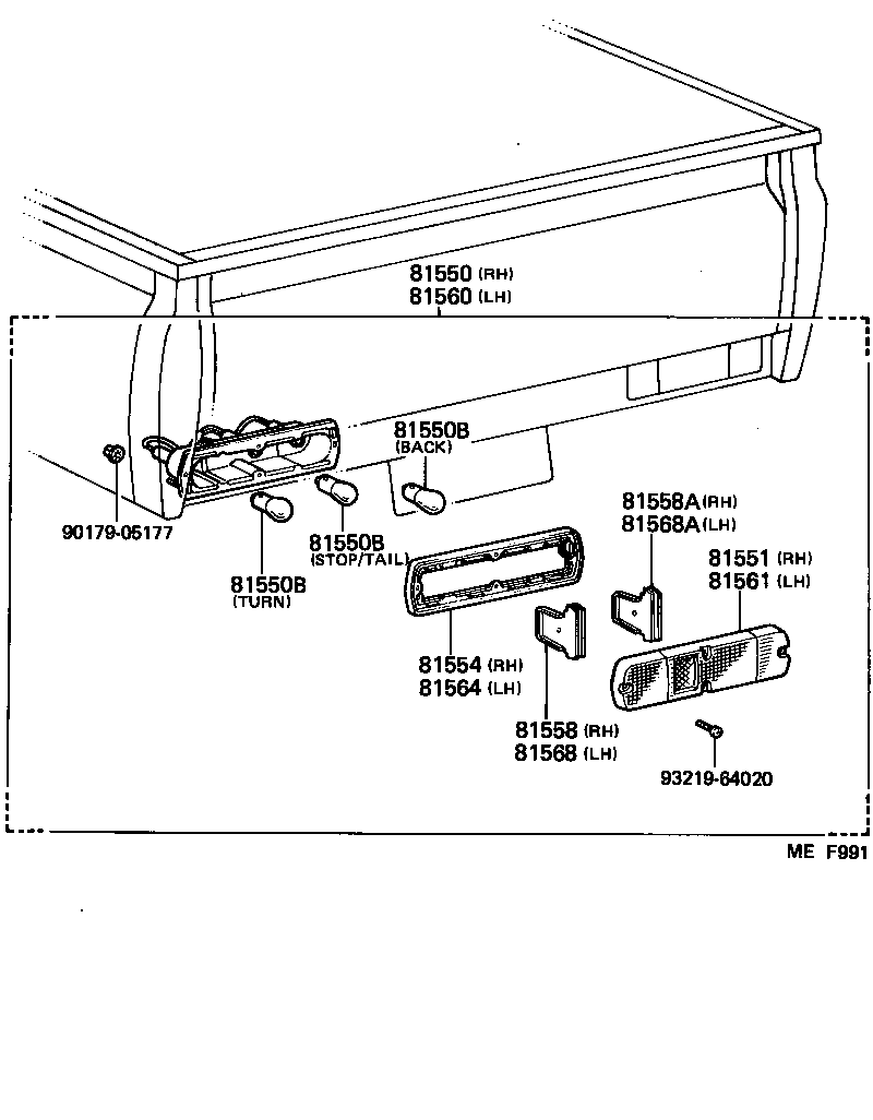 81561-95403 LENS, REAR COMBINATION LAMP, LH product image