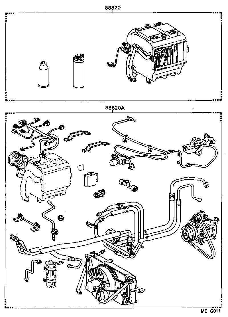 88830-95002 AIR CONDITIONER & ACCESSORY SUB-ASSY, NO.2 product image