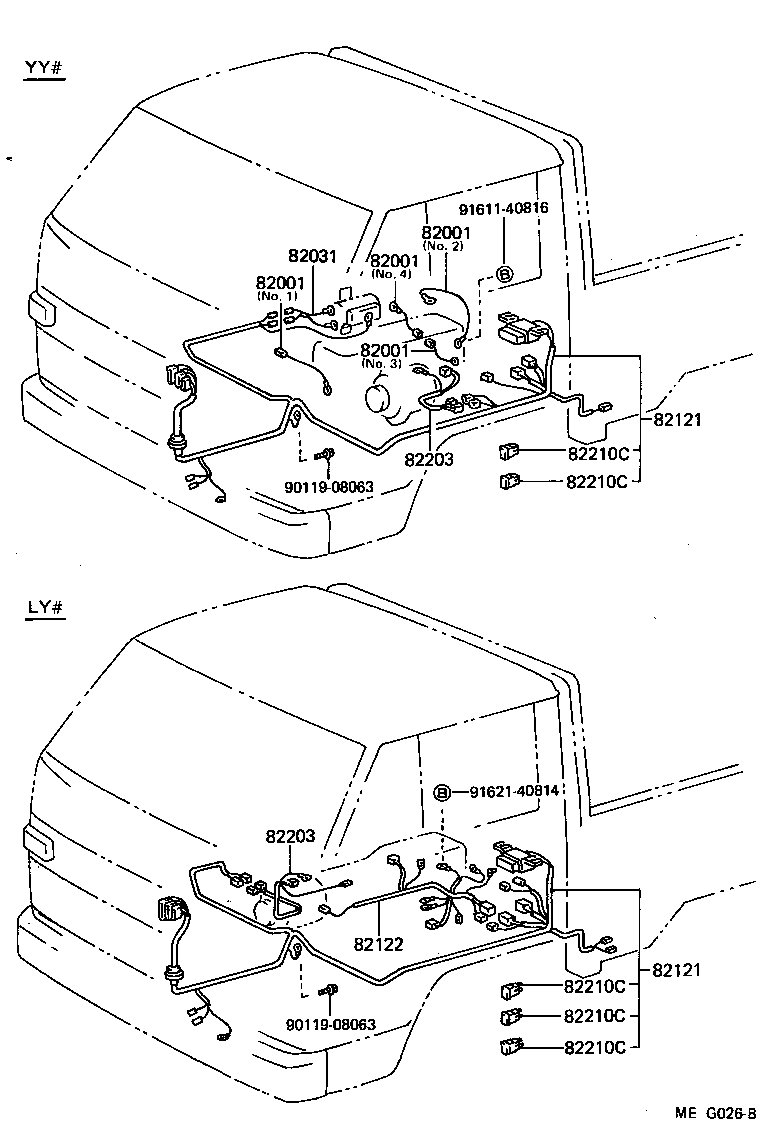 82024-95010 WIRE SUB-ASSY, FOG LAMP FEED product image