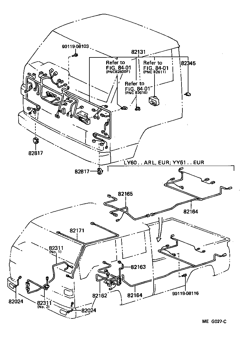 82024-95010 WIRE SUB-ASSY, FOG LAMP FEED product image