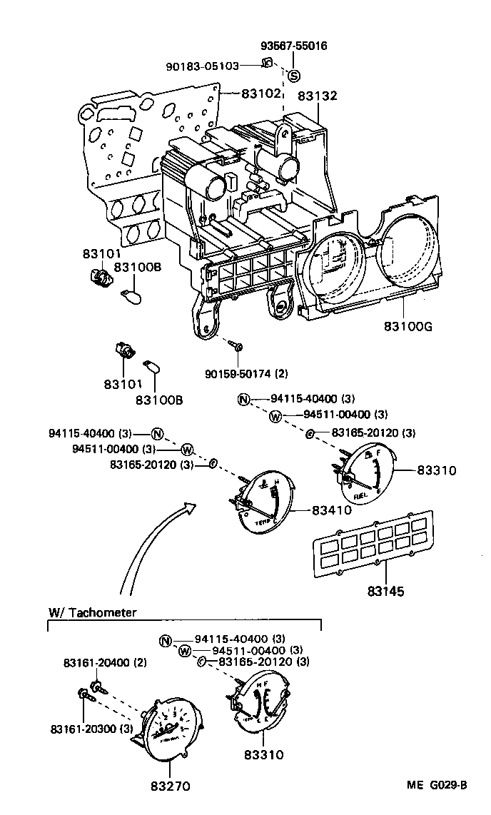 83710-95024 CABLE ASSY, SPEEDOMETER DRIVE, NO.1 product image