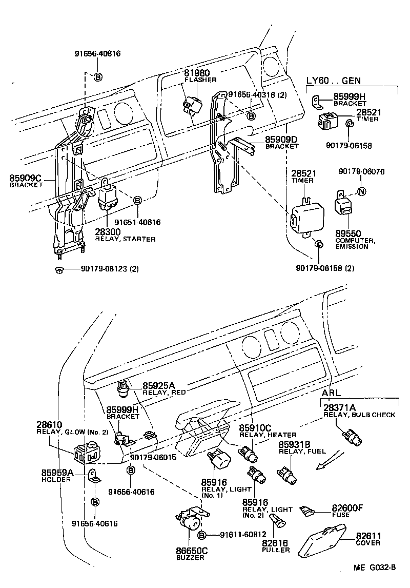 85909-95400 BRACKET SUB-ASSY, RELAY, NO.1 product image