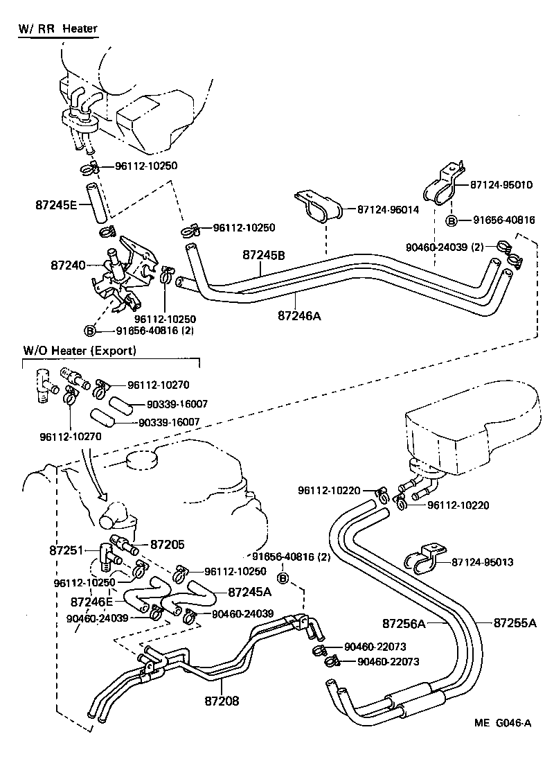 87208-95011 PIPE, HEATER WATER OUTLET, A product image
