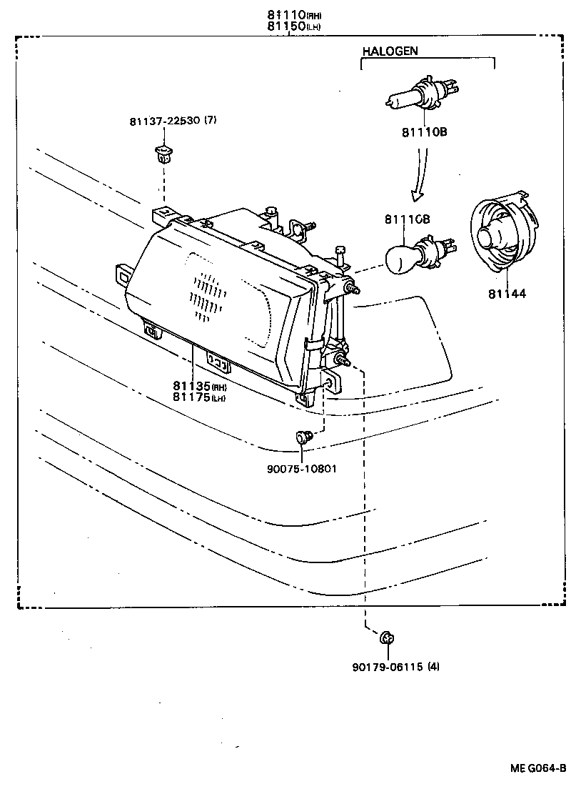 81130-2B100 UNIT ASSY, HEADLAMP, RH product image