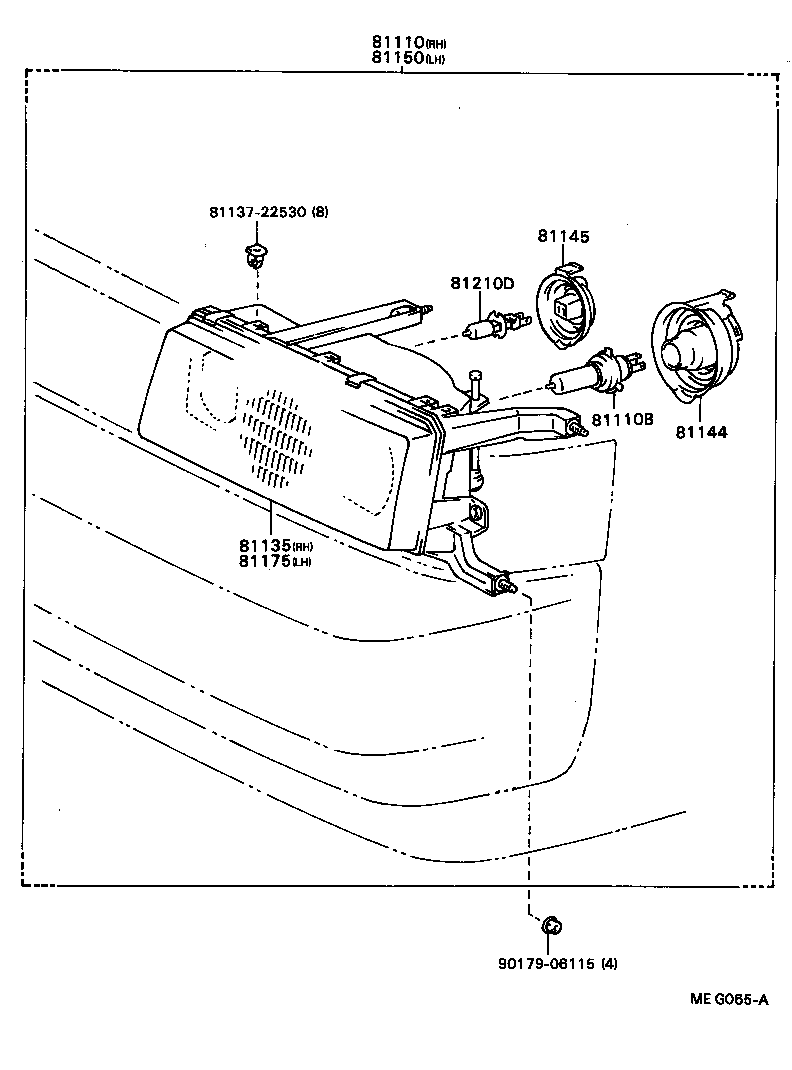 81150-2B080 HEADLAMP ASSY, LH product image
