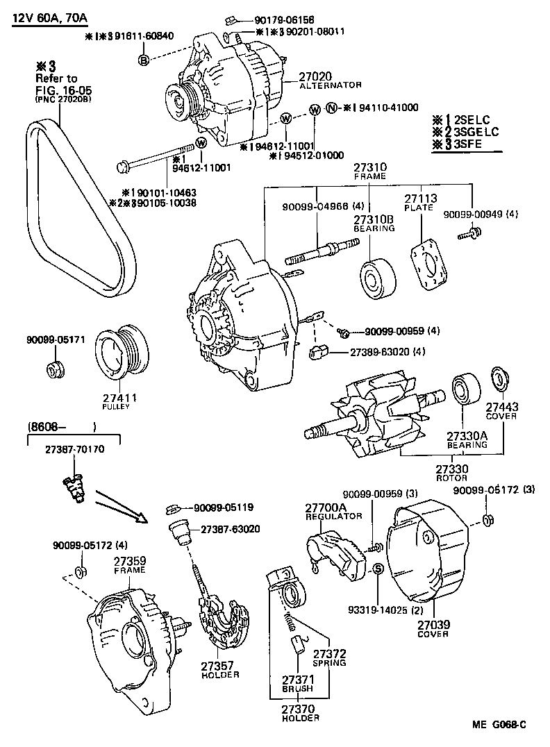 Toyota 27359-63081 FRAME, ALTERNATOR RECTIFIER END