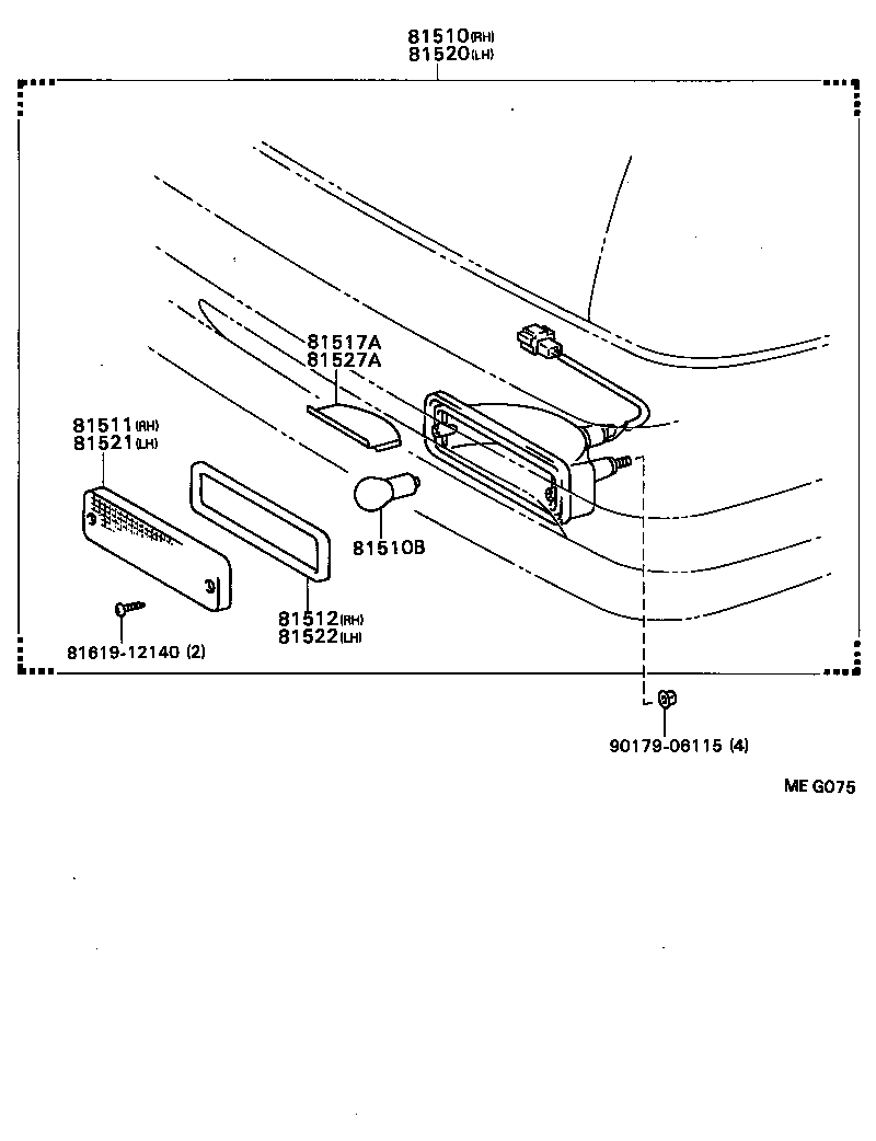 81520-80036 LAMP ASSY, FRONT TURN SIGNAL, LH product image