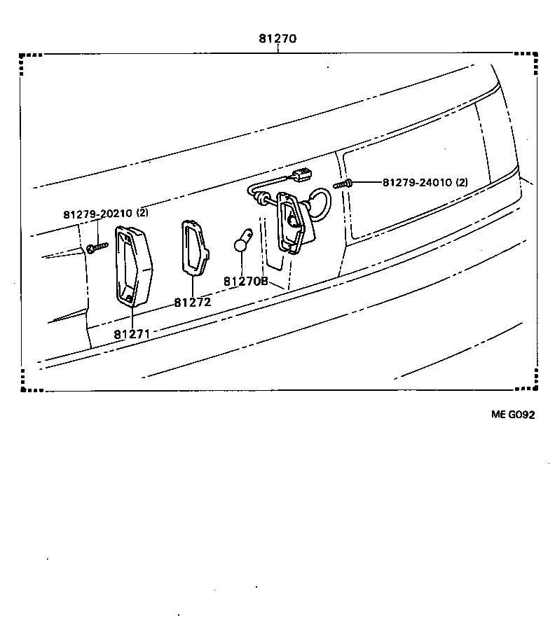 81270-20290 LAMP ASSY, LICENSE PLATE product image