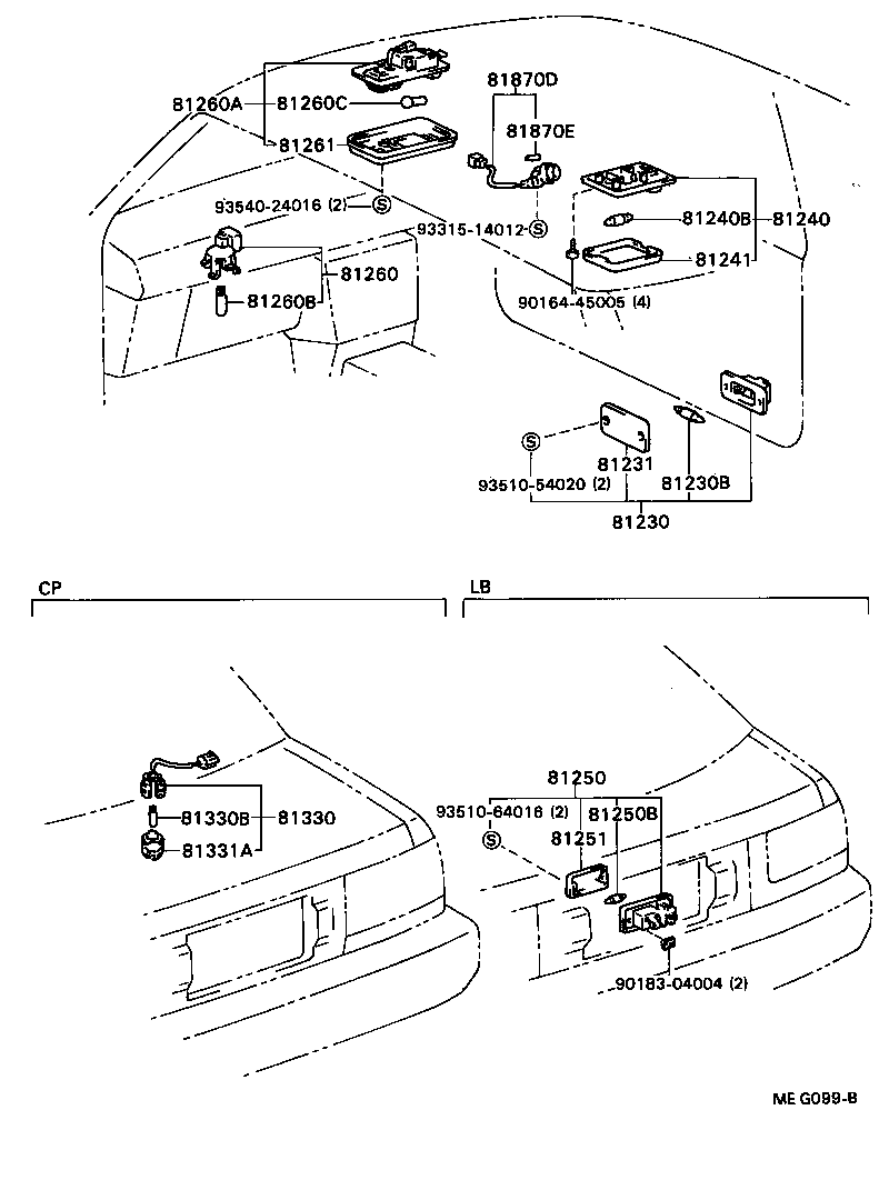 81250-14030-14 LAMP ASSY, ROOM, NO.2 product image