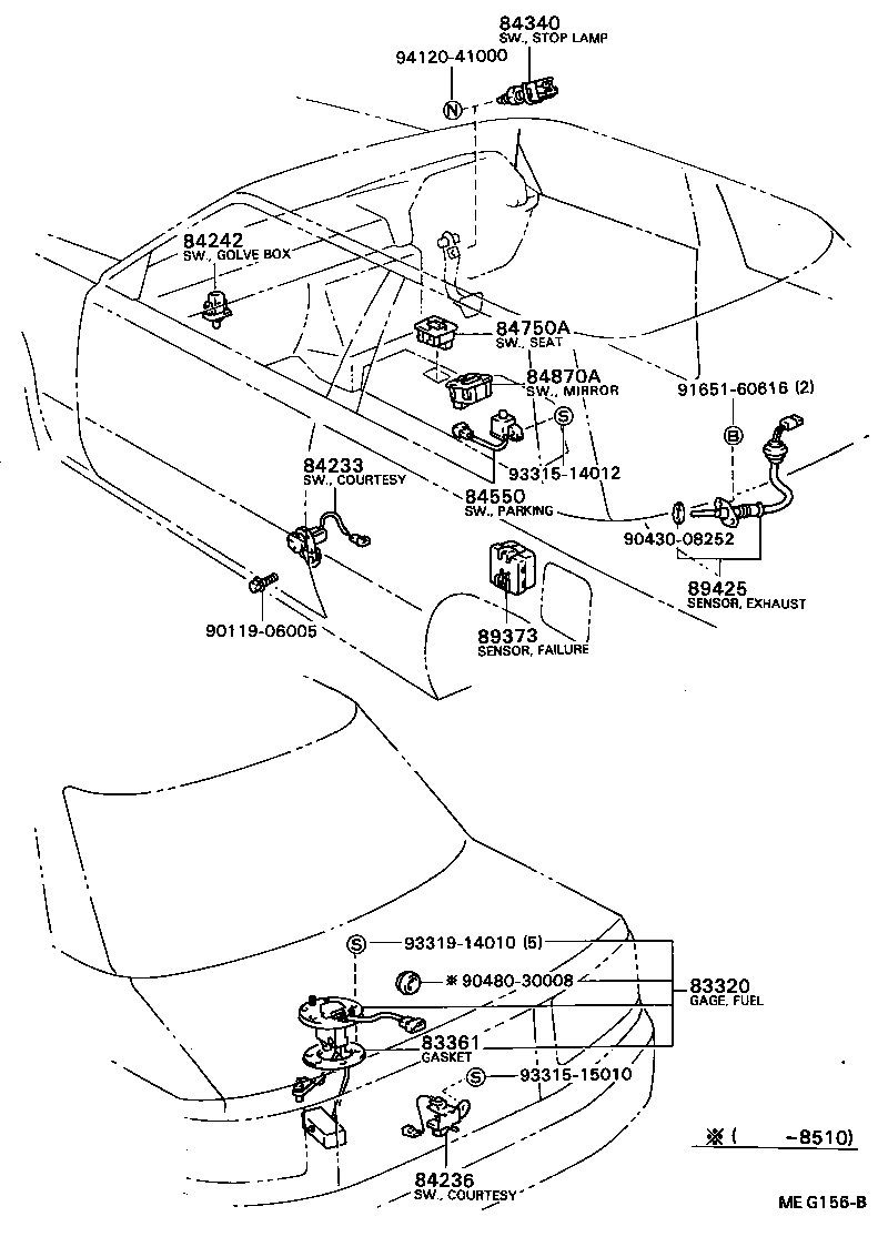 84652-2B270 SWITCH ASSY, WINDSHIELD WIPER product image